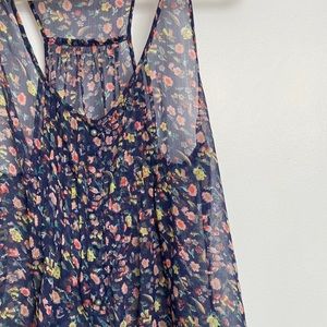 Floral button down tank
